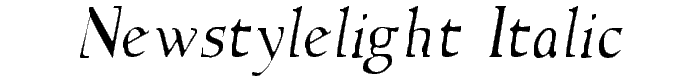NewStyleLight Italic font